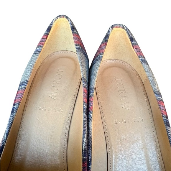 J.Crew Etta Plaid Studded Cap Toe Pumps Heels Shoes I Size: 6.5 - Picture 6 of 9